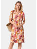 GOLDNER Elastisches Jerseykleid mit modischem Druck in hagebutte / mandarine / gemustert