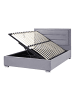 Beliani Doppelbett ROUEN in Grau - (W) 148 x (H) 111 x (L) 214 cm