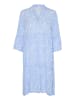 Kaffe Kleid KAhera A-shape in Vista Blue / Chalk Flower