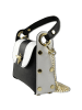 Toscanto Toscanto Umhängetasche Leder schwarz, weiß ca. 19cm