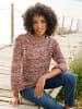 Heine Pullover in dunkelrot-cognac-gemustert