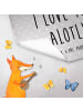 Mr. & Mrs. Panda Handtuch Axolotl Liebe mit Spruch in Grau Pastell