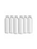 relaxdays 6x Trinkflasche in Transparent/Schwarz - 500 ml