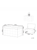 Beliani Ottomane MICHIGAN in Beige - (W) 72 x (H) 40 x (L) 42 cm