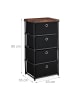 relaxdays Kommode in Schwarz/ Braun - (B)43 X (H)85 x (T)33 cm