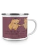Mr. & Mrs. Panda Camping Emaille Tasse Unschlagbares Brautpaar m... in Kaffa Coffee