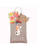 Mr. & Mrs. Panda Strandtasche Kuh mit Spruch in Braun Pastell