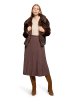 CARTOON Kunstfell-Jacke mit Eingrifftaschen in Braun