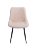 Beliani 2er-Set Esszimmerstuhl AVILLA in Beige/Schwarz