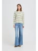 ICHI Langarm IHLULS Loose fit in SMALL IGUANA WHITE STRIPE