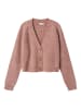 name it Rippstrick Cardigan mit V-Ausschnitt und Knopfleiste in Rosa