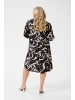 KAFFE curve Bluse kurzarm KCmaren Regular fit in Black/Nature Organic Lines