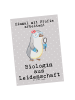 Mr. & Mrs. Panda Ansichtskarte Biologin Leidenschaft mit Spruch in Grau Pastell