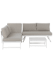 Beliani 2-tlg Sitzgruppe COCCORINO in Grau/Weiß