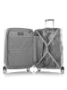 Heys Xtrak 4 Rollen Trolley M 66 cm mit Dehnfalte in silver