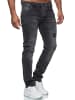 RESLAD Jeans Destroyed Stretch Denim in schwarz(2090)