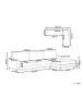 Beliani Ecksofa SIGGARD in Grau/Braun - (W) 321 x (H) 92 x (L) 168 cm