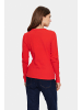 SAINT TROPEZ Langarm-Bluse AsterSZ Slim fit in Flame Scarlet
