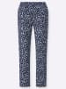 Sieh an! Freizeithose in marine-bleu-bedruckt