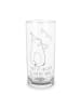 Mr. & Mrs. Panda Wasserglas Avocado Party mit Spruch in Transparent