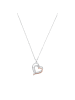 Amor Kette mit Anhänger Silber 925, rhodiniert+rosévergoldet in Bicolor