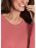 GOLDNER Edler Feinstrickpullover, V-Ausschnitt in koralle