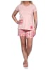 NORMANN Kurze Pyjama Shorty Schlafanzug SterneDess - 74615 in rosa