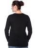 sheego V-Ausschnitt-Pullover in schwarz