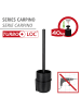 Wenko Turbo-Loc® WC-Garnitur Carpino Schwarz, Turbo-Loc® WC-Garnitur Mod. Carpino Schwarz in Schwarz
