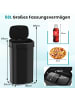COSTWAY 58L Mülleimer Küche mit Sensor in Schwarz