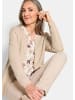 GOLDNER Kurzgröße:  Cardigan aus Baumwolle, Rundhals in beige