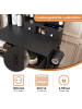 ABRIHOME Schminktisch in Schwarz 60x38x131,5 cm mit LED Spiegel Steckdose Hocker