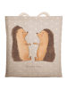 Mr. & Mrs. Panda Einkaufstasche Igel Liebe ohne Spruch in Grau Pastell