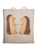 Mr. & Mrs. Panda Tasche Igel Liebe ohne Spruch in Grau Pastell