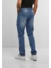 Carlo Colucci Carlo Colucci STRAIGHT JEANS PANTS DISTRESSED in mid blue
