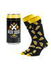 Yuhu Herren Bier Socken in Bierdose Geschenkverpackung 1 Paar in Gelb