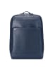 Roncato Alaska Rucksack RFID Schutz Leder 39.5 cm Laptopfach in navy