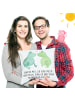 Mr. & Mrs. Panda Zierkissen Frosch Liebe mit Spruch in Weiß