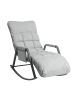 Home Nature Wohnkonzept Schaukelstuhl verstellbar in Grau 104x62x93.5 cm