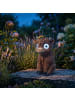 MARELIDA LED Solar Kuh mit leuchtenden Augen Tierfigur H: 25cm in braun