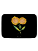 Mr. & Mrs. Panda Badezimmerteppich Blume Sonnenblume ohne Spruch in Schwarz