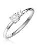 Glanzstücke München Ring Sterling Silber Zirkonia Süßwasser-Zuchtperle in silber