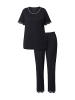 Ulla Popken Pyjama in schwarz