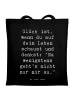 Mr. & Mrs. Panda Tasche Spruch Glück GemeinMensch mit Spruch in Schwarz