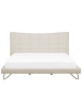 Beliani 2-tlg Doppelbett LANNION in Beige/Schwarz