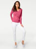 Heine V-Ausschnitt-Pullover in pink