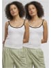 Urban Classics Tanks & Camis in white/black+white/black