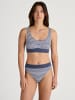 Calida Bustier in cobalt blue print