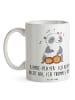 Mr. & Mrs. Panda Teetasse Djembe Rhythmus mit Spruch in Weiß