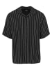 Urban Classics Short Sleeve Shirt in black/offwhite